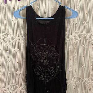 Black Graphic Tank Top